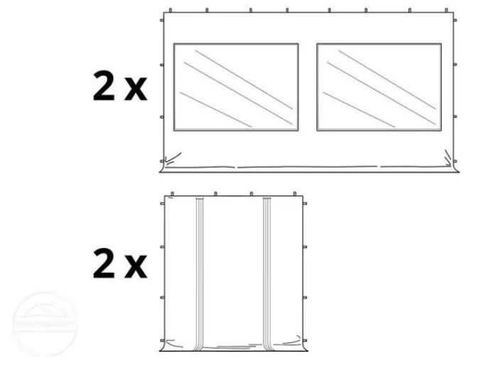 3x6 m Namiot Ekspresowy, Ogrodowy,Stal 40 mm,trudnopalny,okna Panorama