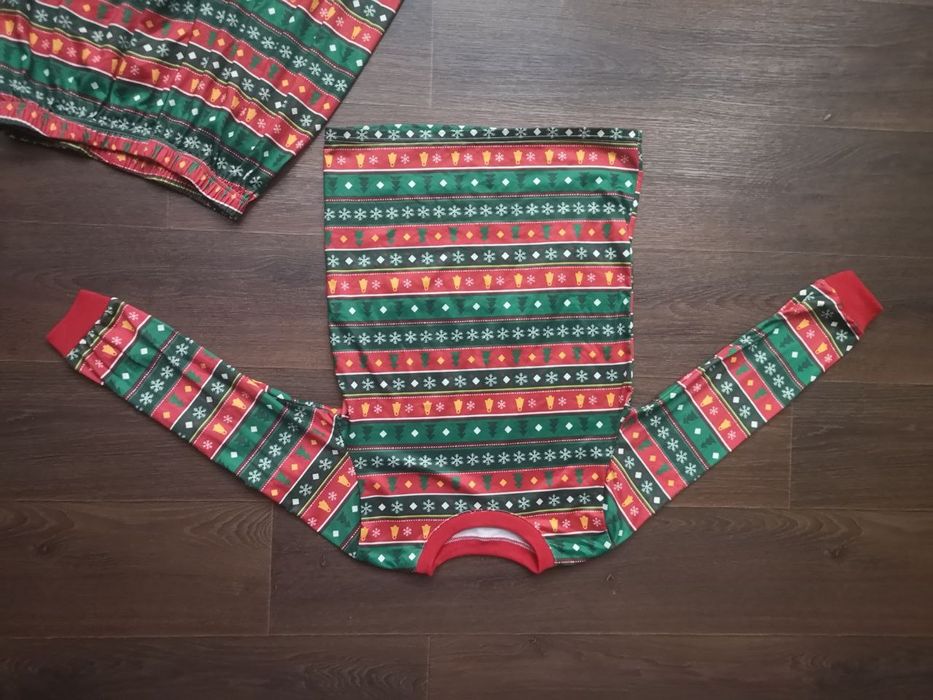 Дитяча тепла новорічна піжама 12 13 років новий рік Різдво ялинки 152