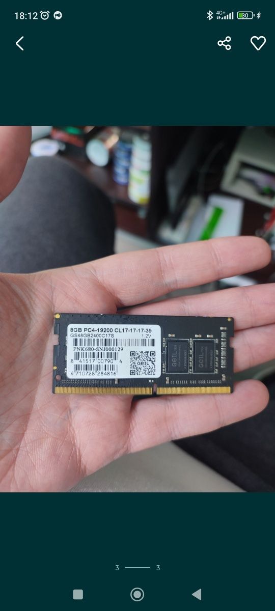 Оперативная память для ноута ddr4 8 gb