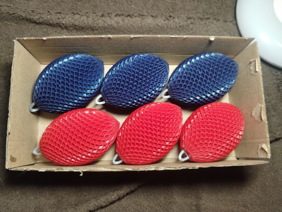 Bombki choinkowe wykonane w technologii druku 3d