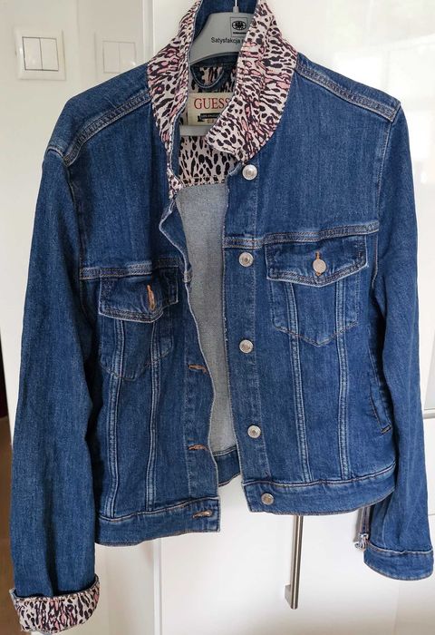 Kurtka dżinsowa GUESS damska ozdobna M L