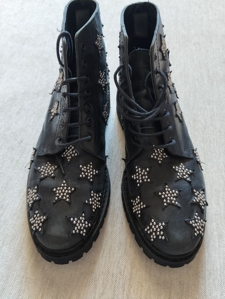 Ботінки черевики шкіряні Saint Laurent