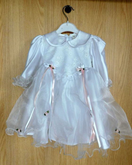 Sukienka, sukieneczka do chrztu 74 + kapelusiki