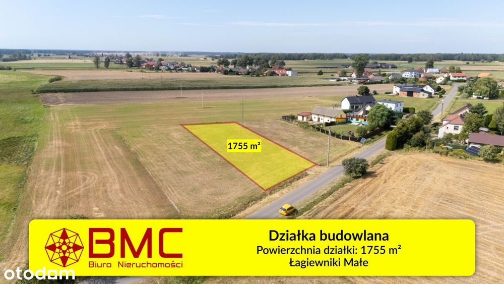 Działka budowlana Łagiewniki Małe 1755m2
