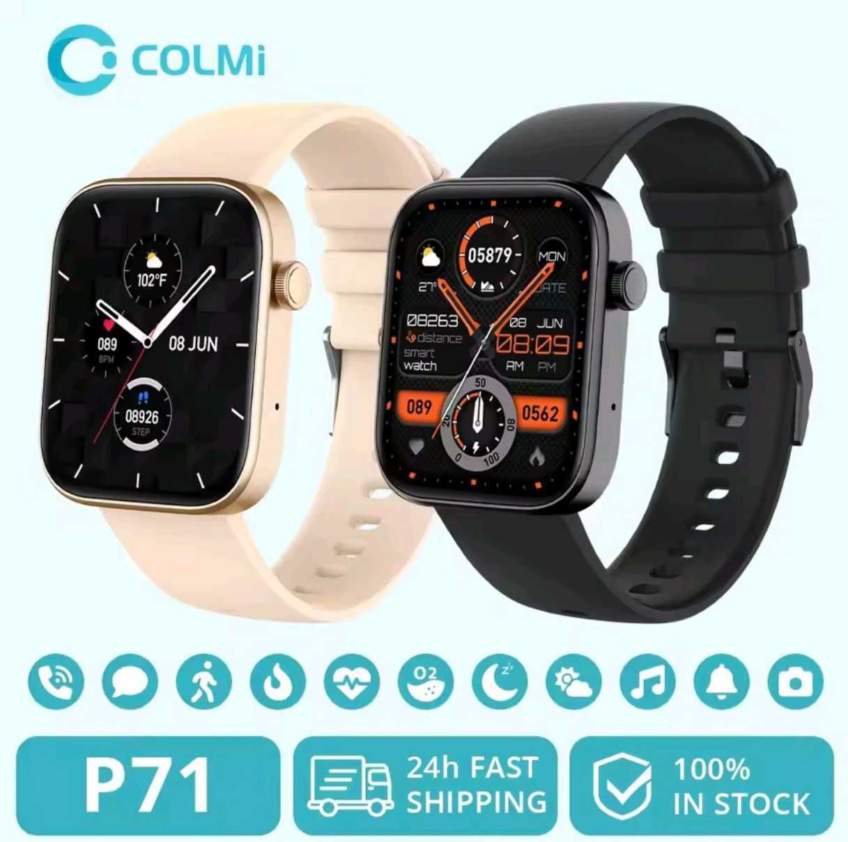 Смарт часы COLMI P71.  AMOLED.