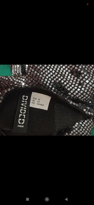 Czarna mini sukienka 34 XS H&M