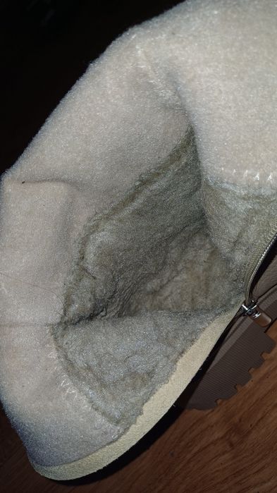 Кожані сапоги зимові