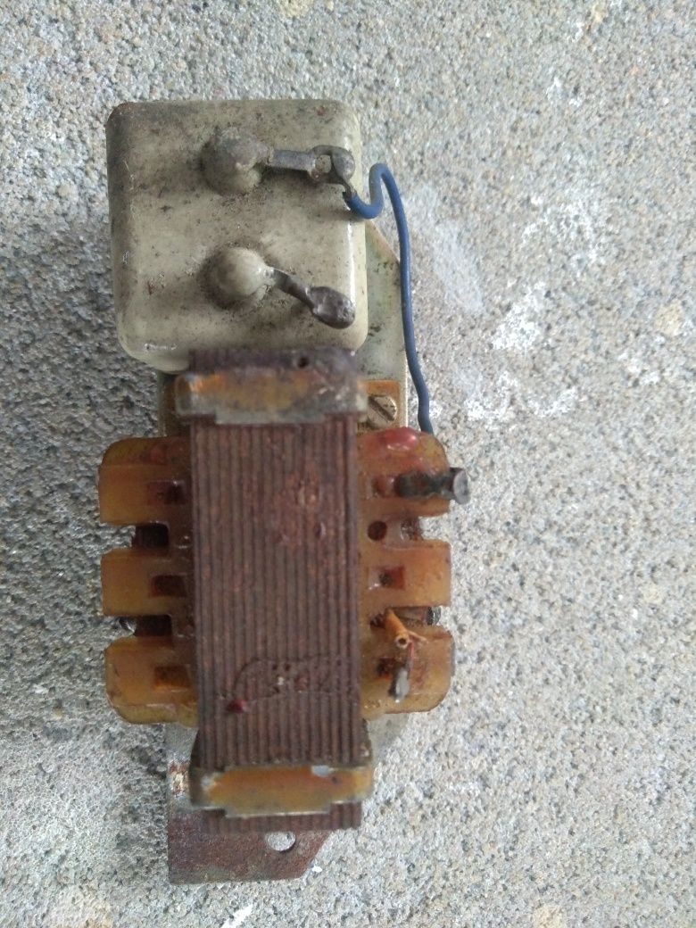 Transformator i kondensator, Unitra Telpod MPHP3, PRL vintage.