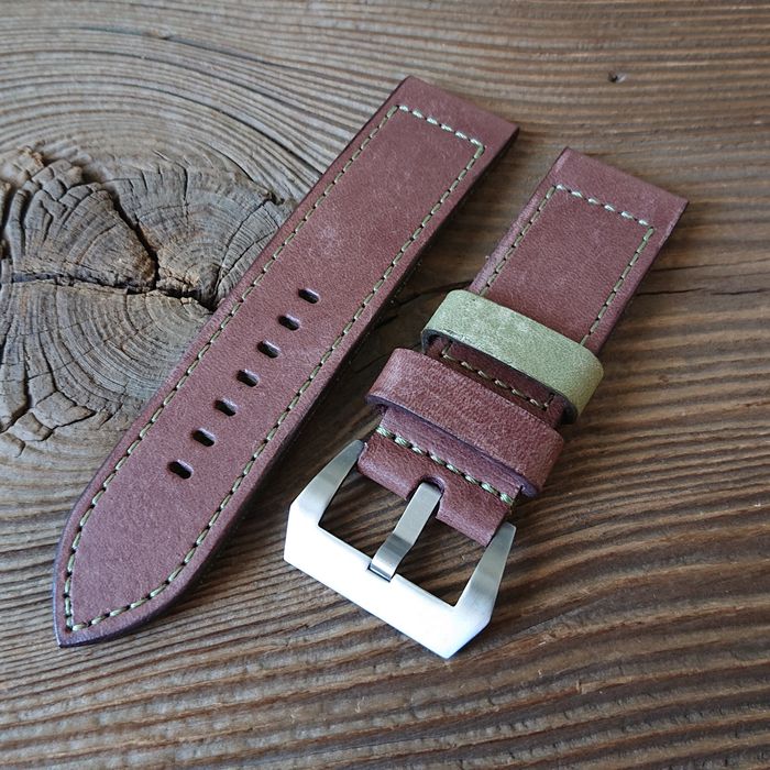 Pasek do zegarka Panerai 26 handmade skóra naturalna ręcznie robiony