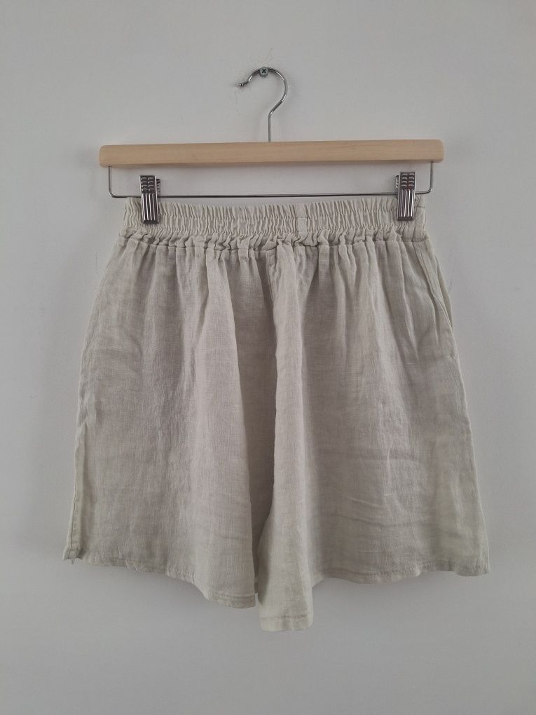 PuroLino Italy Moda komplet 100% len koszula i szorty