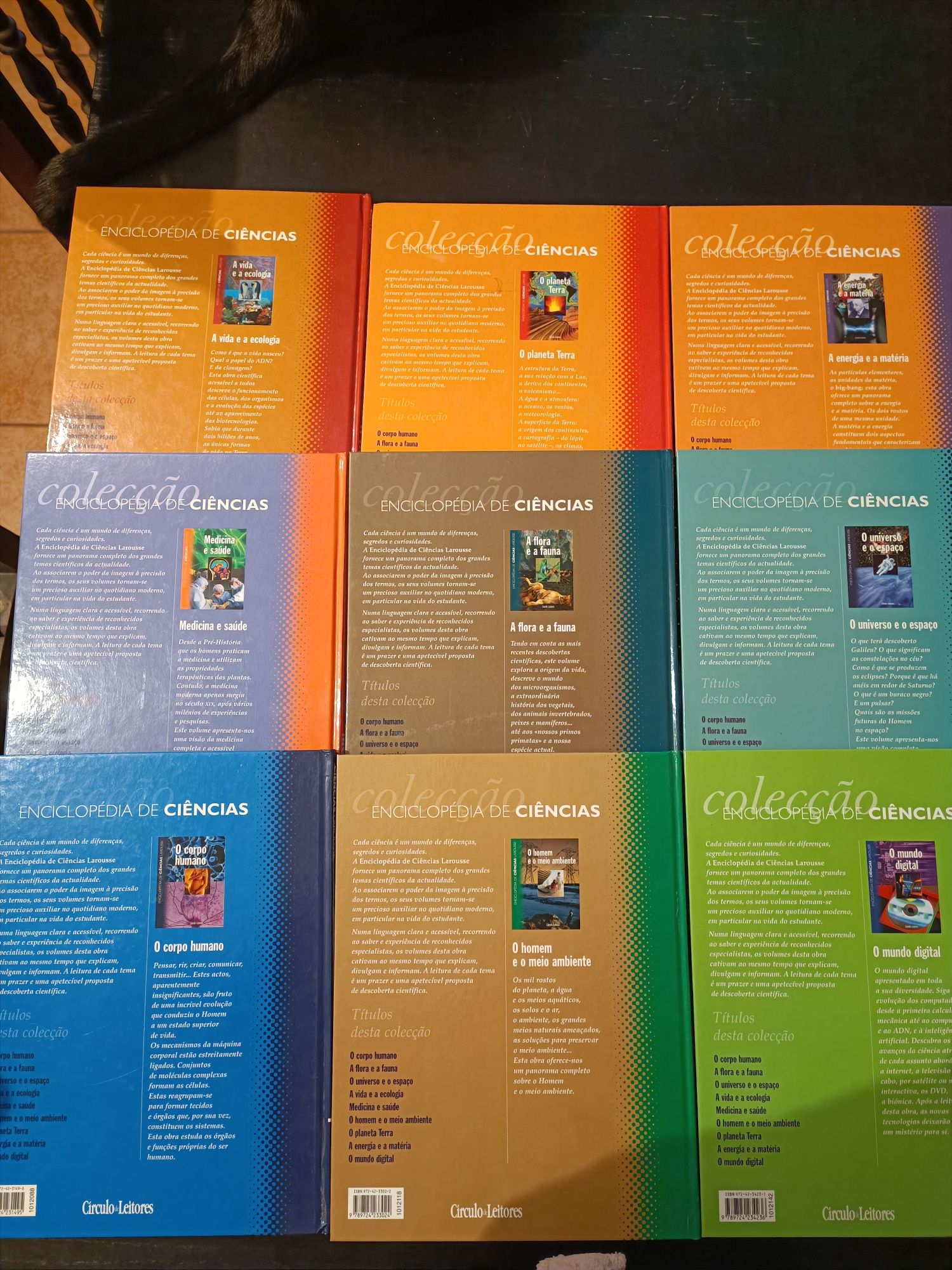 9 Volumes da Enciclopédia de Ciências Larousse do Círculo de Leitores