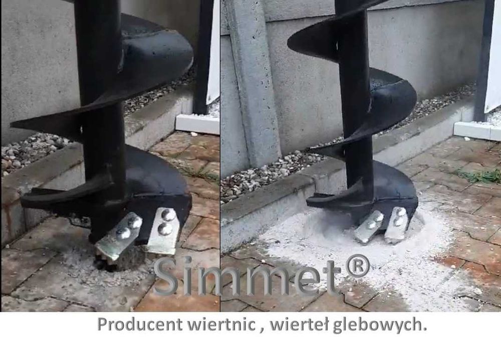 Wiertło glebowe - widiowe Simmet® fi 300 mm , wiertnica hydrauliczna