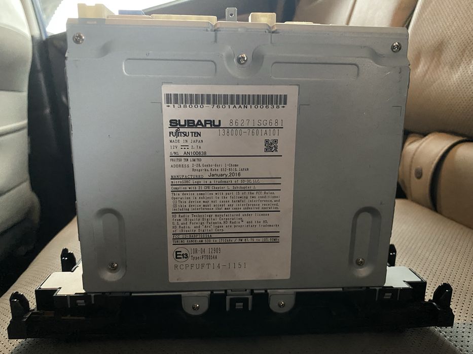 Штатная автомагнитола Subaru Forester 2016