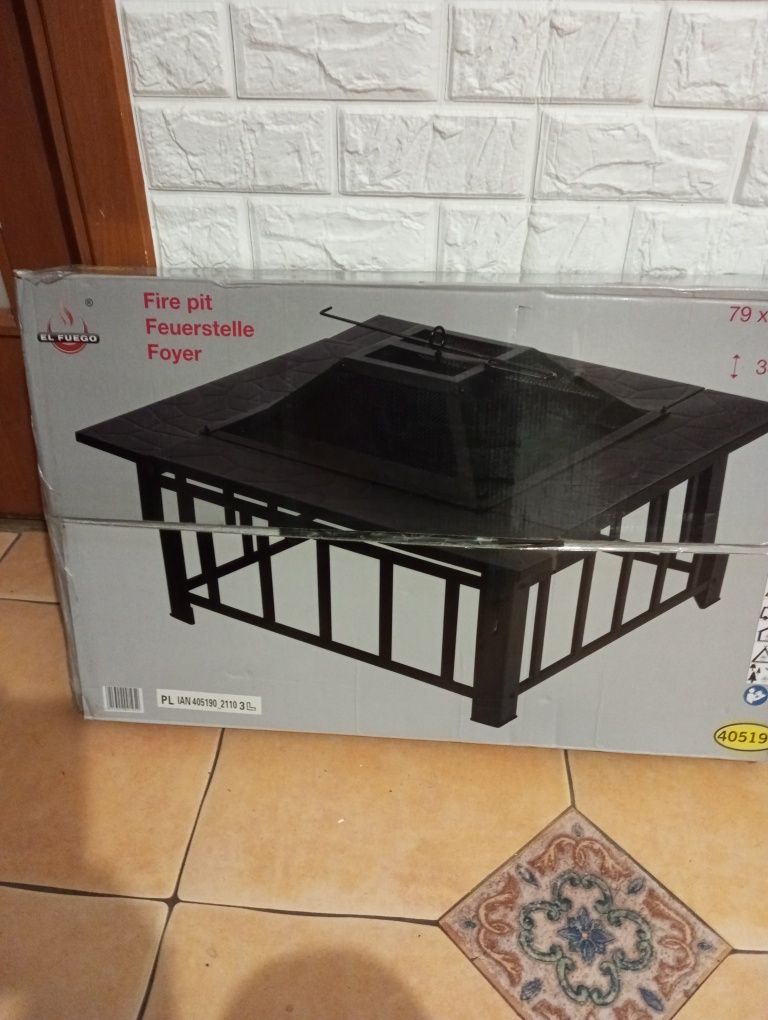 Palenisko ogrodowe ognisko grill 79x79 wys 34 cm.