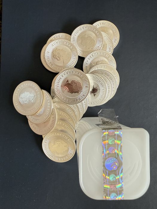 Onças de prata fina (1OZ) Kangaroo da Australia (Novas de tubo)