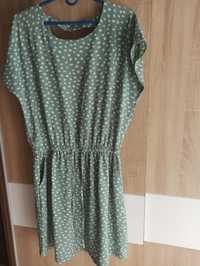 Sukienka letnia zielona w białe groszki rozmiar m/l