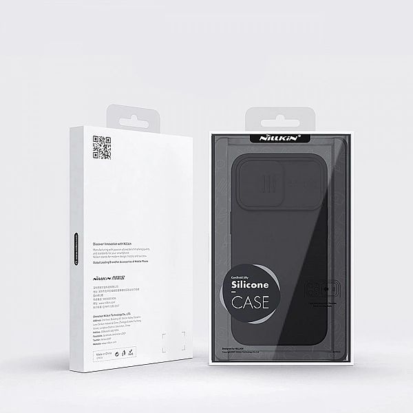 Nillkin CamShield Silky Silicone Case etui iPhone 14 Pro Max silikonow