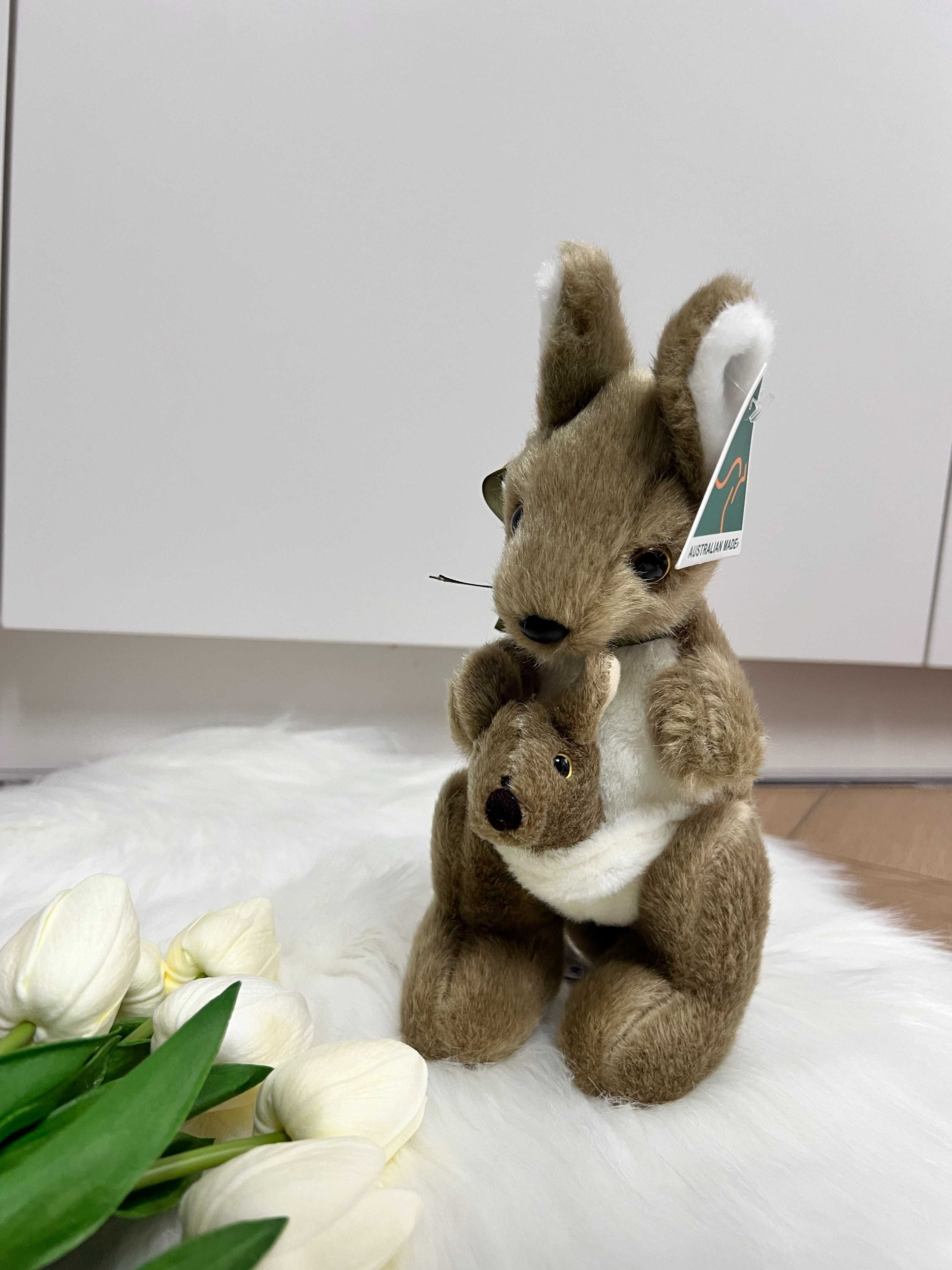 Nowa z Australii oryginalna maskotka pluszak Kangur z maluszkiem