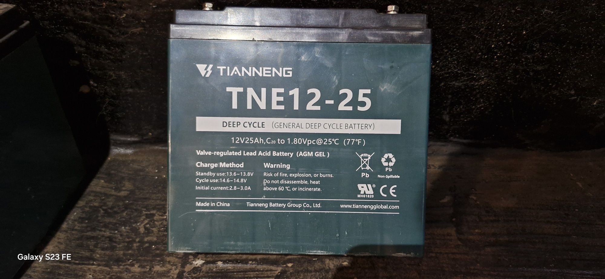 tne 12-25(12v 25ah) тяговый акб