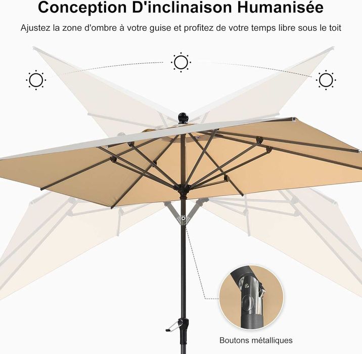Nowy parasol ogrodowy / osłona tarasu / UV / parasolka 245cm / !A3362!