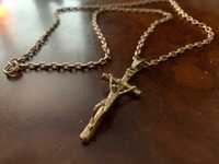 Łańcuszek Ankier zawieszka Krzyżyk Krzyż Papieski złoto 585 31 g