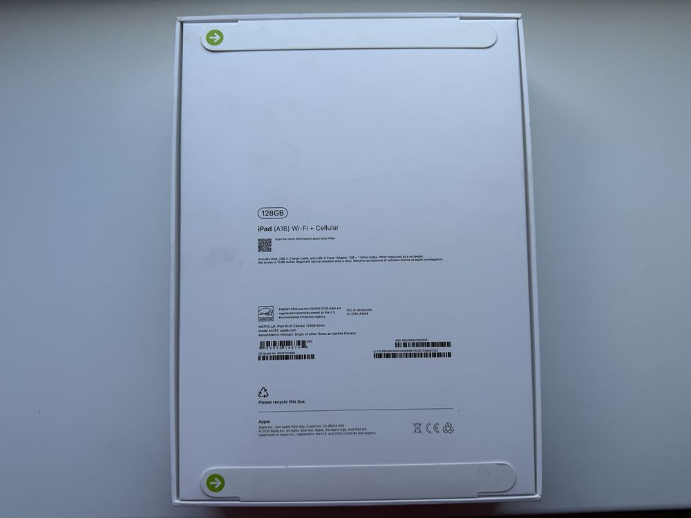 Новий Apple iPad 11th (a16) 128gb Wi-Fi+LTE Silver
