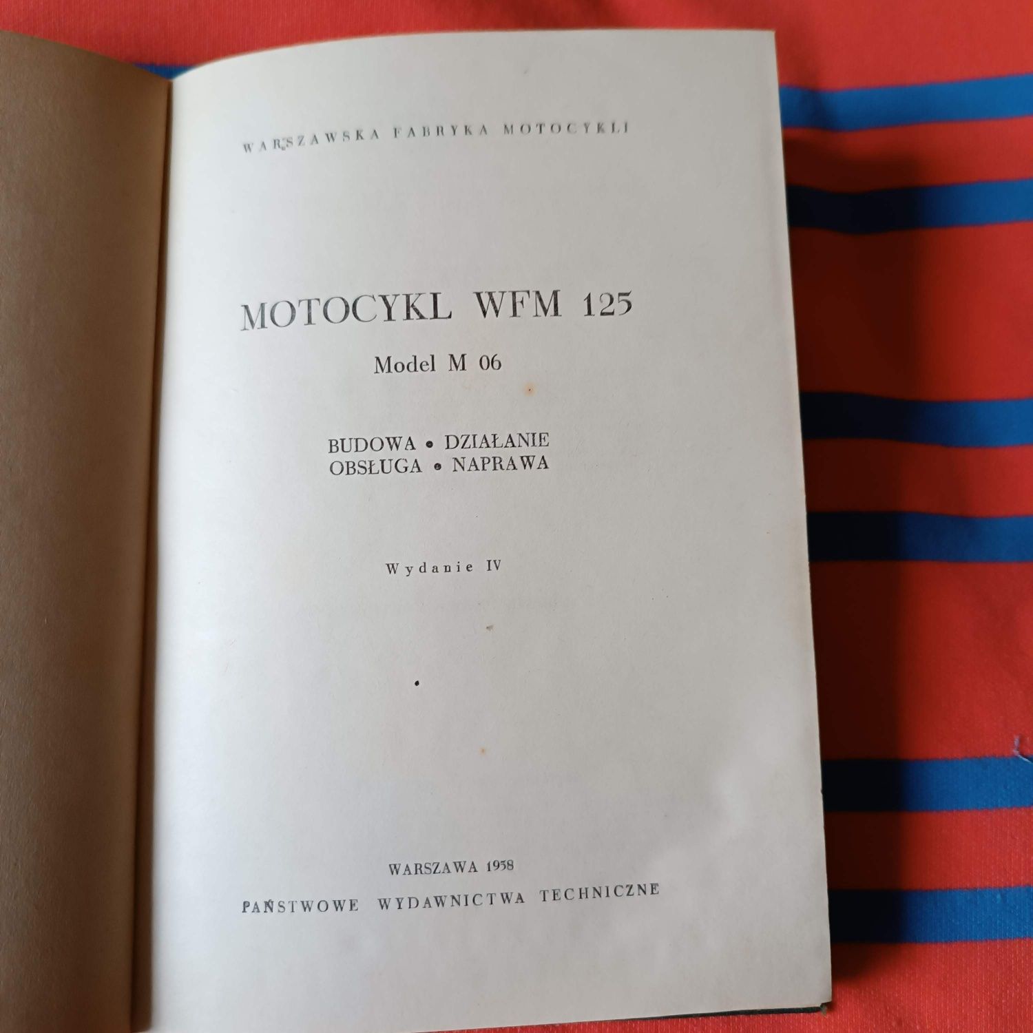 Instrukcja obsługi WFM M06 1958r
