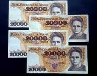Banknot PRL 20000 zł  1989  A   Pierwsza Seria