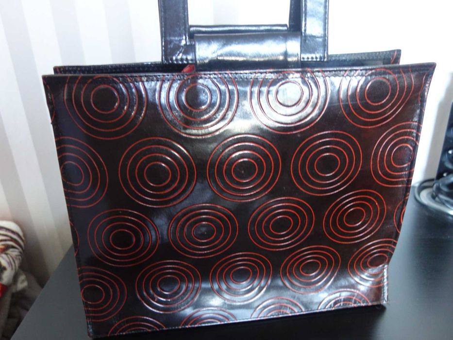 Torba, teczka damska, Indie, vintage, hand made, skóra naturalna, A4