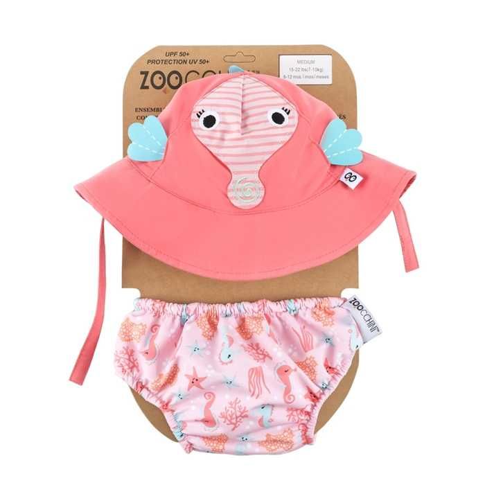 Zoocchini Pieluszka Kąpielowa Czapka Konik Morski M Nowe