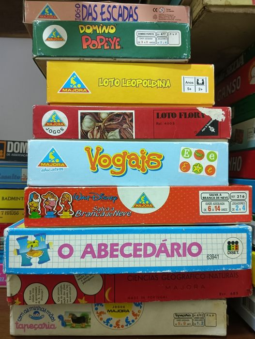 Jogos de tabuleiro antigos Majora e outros e Lego Atco