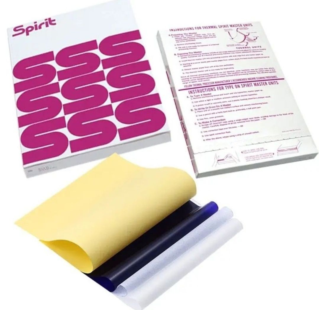Kalka Hektograficzna SPIRIT Transferowa do Tatuażu termiczna 100 szt A