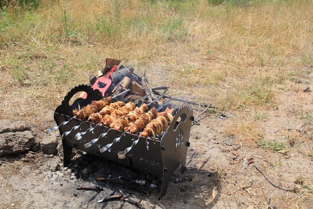 Лучший походный мангал "Абдула" + чехол, сталь 2мм, изящный дизайн
