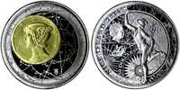 Коллекционная серебряная монета Ниуэ 50 долларов Меркурий 187 грамм