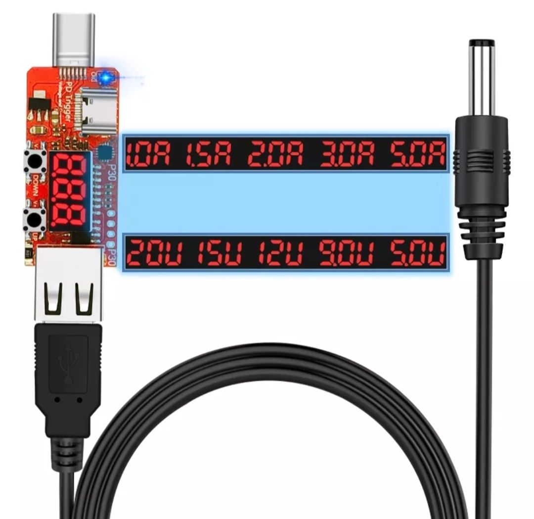 PD Триггер P30 5V, 9V, 12V, 15V, 20V PD 2.0/3.0 USB/Type-C