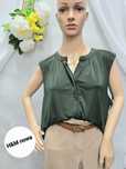 H&M nowa koszula bluzka zielona khaki XL plus size na ramiączka bez rę