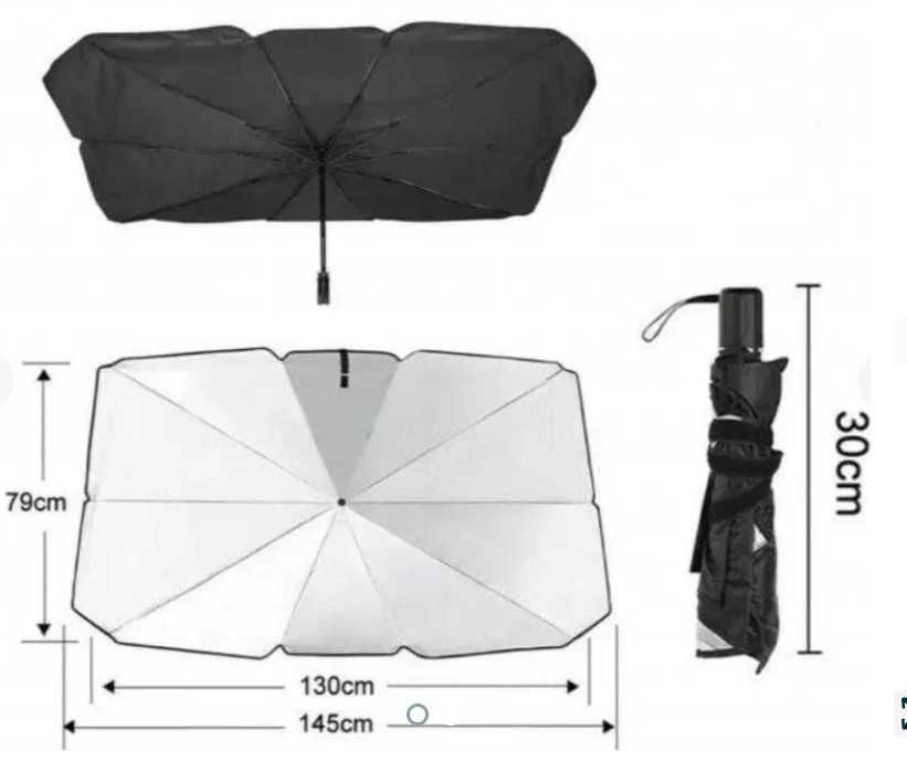 Солнцезащитный зонт для авто лобового стекла 79х127 см