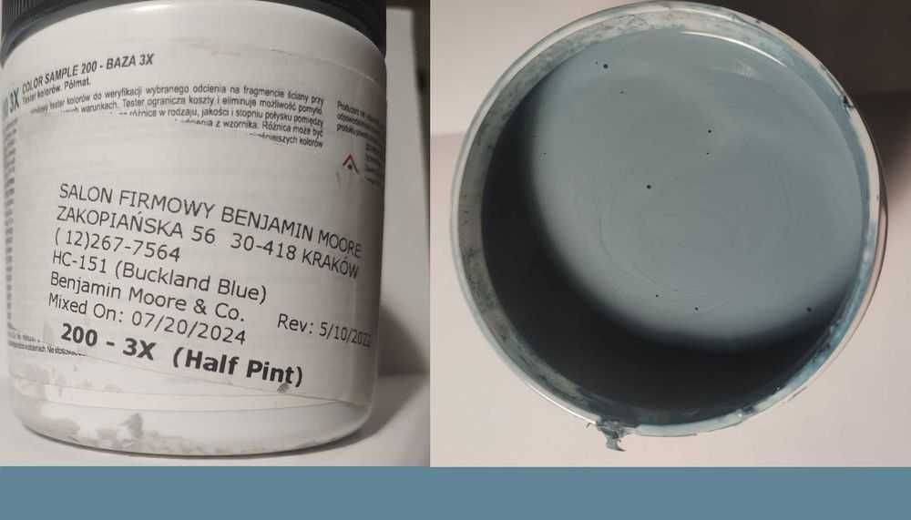 Benjamin Moore farby testery koloru