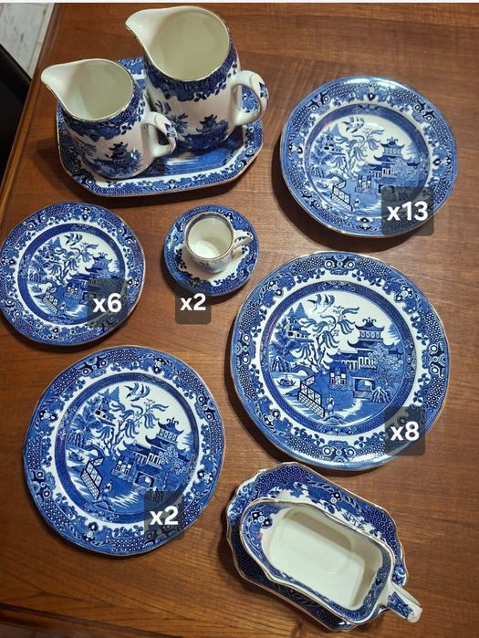 Conjunto de jantar Burleigh Willow Burslem, England