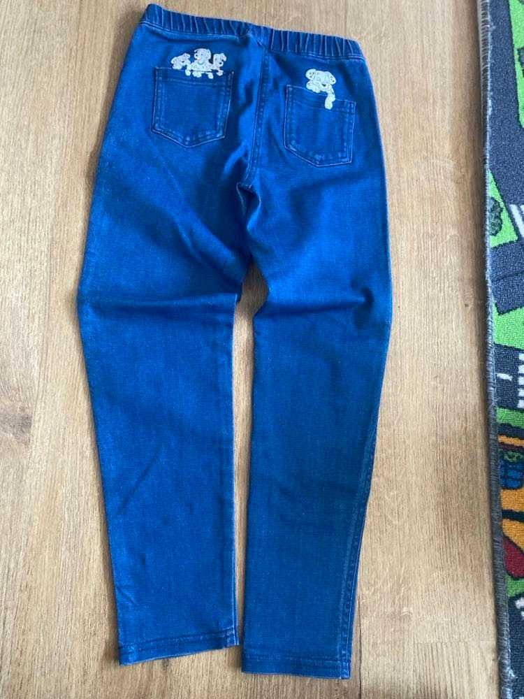 spodnie legginsy  jeansowe dziewczynka, calzedonia, 7-8 lat