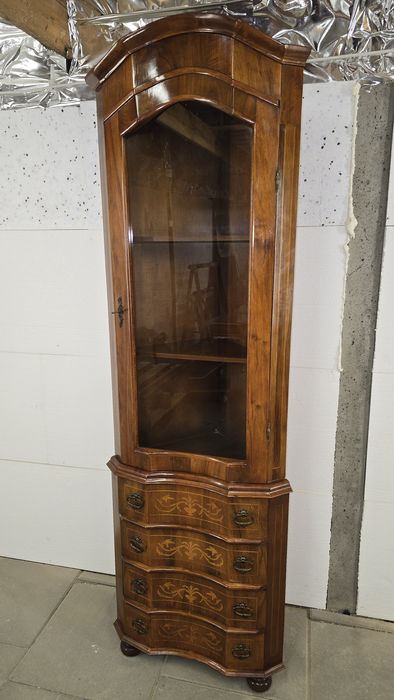 Witryna stylowa Serwantka Intarsje Narożnikowa