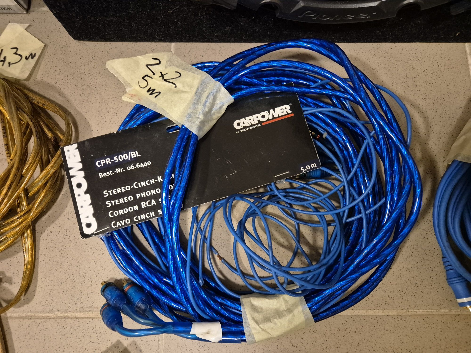 przewody cinch rca car audio glosnikowe subwoofer wzmacniacz pioneer