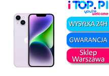 iPhone 14 128GB Fioletowy I Jak nowy I Gwar 12 ms I Sklep iTop Muranów