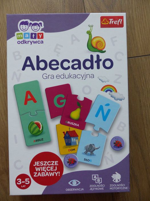 Gra edukacyjna Abecadło Trefl 3-5 lat w bdb stanie