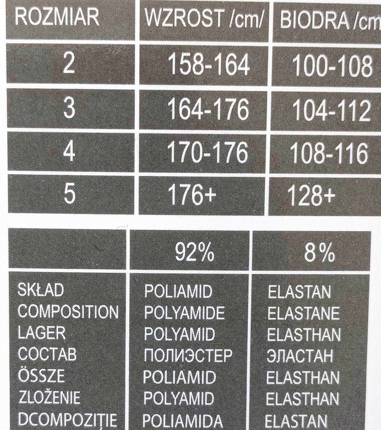 Rajstopy cienkie 15/20 den 2-5i