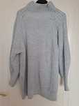 Sweter uni kolor popiel