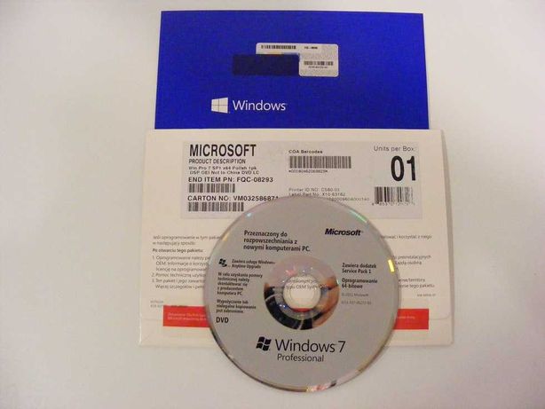 Płyta instalacyjna Windows 7 Professional 64 bit PL