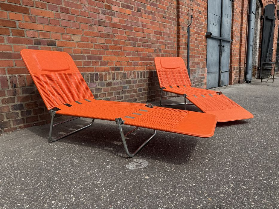 Komplet leżaków Spaghetti marki KURZ, Niemcy lata70. Vintege,design