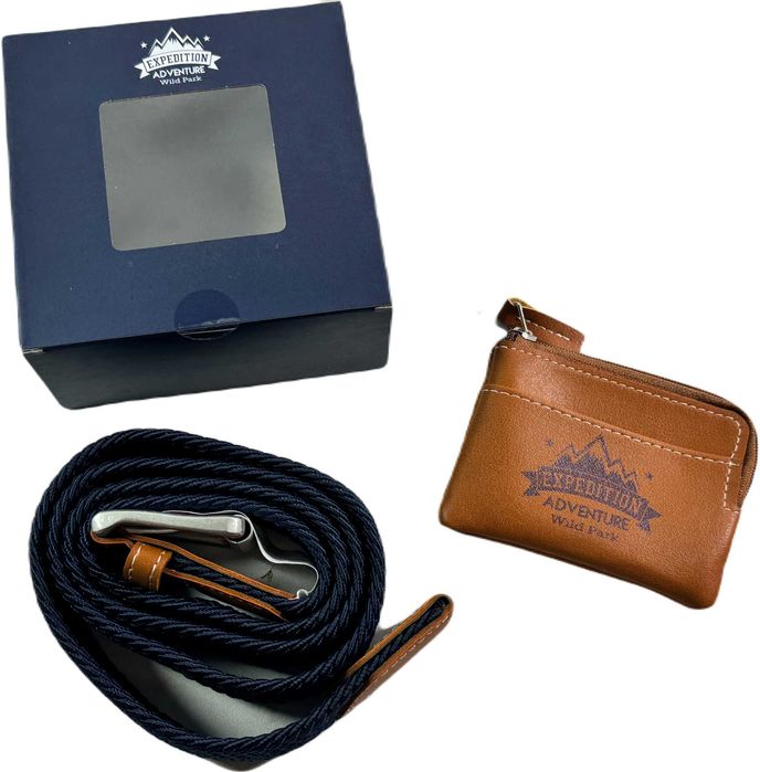 Zestaw Adventure Expedition Wild Pack pasek do spodni + portfel