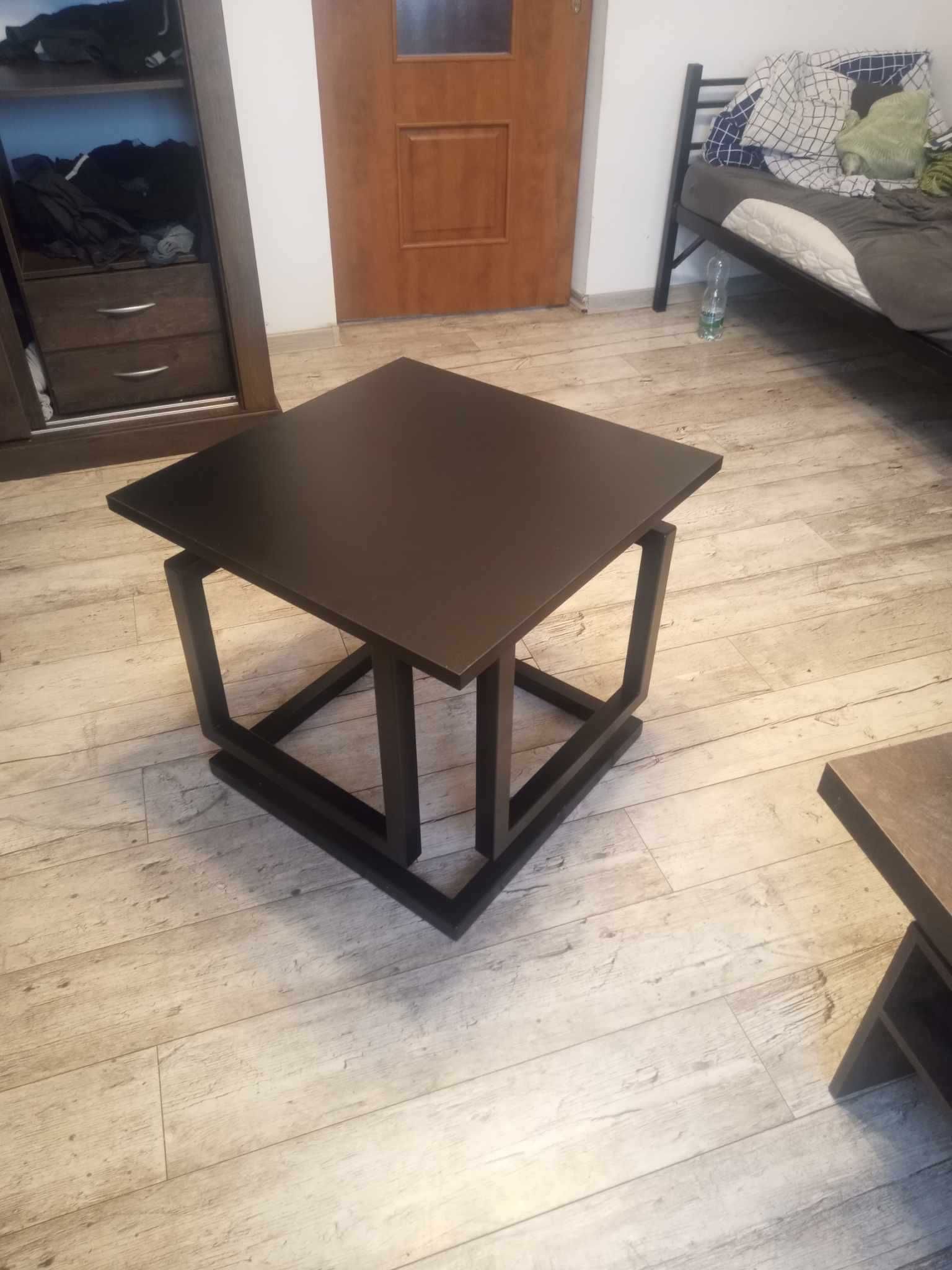 Stolik Kawowy 68x68 Czarny Profil 40x40